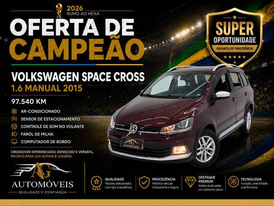 VOLKSWAGEN SPACE CROSS 1.6 MI 8V FLEX 4P MANUAL VOLKSWAGEN SPACE CROSS 1.6 MI 8V FLEX 4P MANUAL